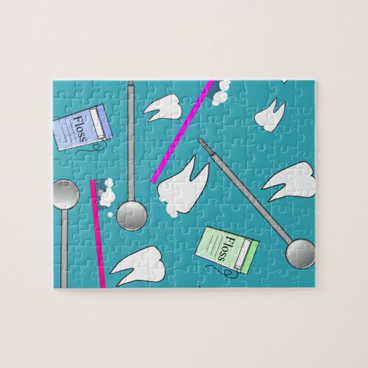 Zahnmedizinischer Beruf-Werkzeug-Entwurf Puzzle (Horizontal)