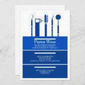 Zahnmedizinischer Instrument-Abschluss-königliches Einladung (Vorne/Hinten)