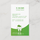 Zahnmedizinischer Minenspielstand - Visitenkarte (Rückseite)