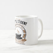 Zahnmedizinischer Student getankt durch Kaffee Kaffeetasse (VorderseiteRechts)