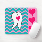 Zahnmedizinischer Zahn und Zickzack Entwurf Mousepad (Mit Mouse)