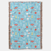 Zahnmedizinisches blaues Muster Decke (Vorderseite Vertikal)