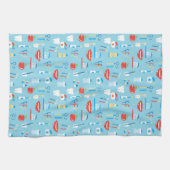 Zahnmedizinisches blaues Muster Geschirrtuch (Horizontal)