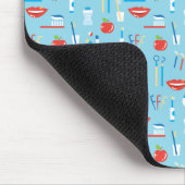 Zahnmedizinisches blaues Muster Mousepad (Ecke)