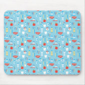 Zahnmedizinisches blaues Muster Mousepad (Vorne)