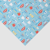 Zahnmedizinisches blaues Muster Seidenpapier (Ausschnitt)