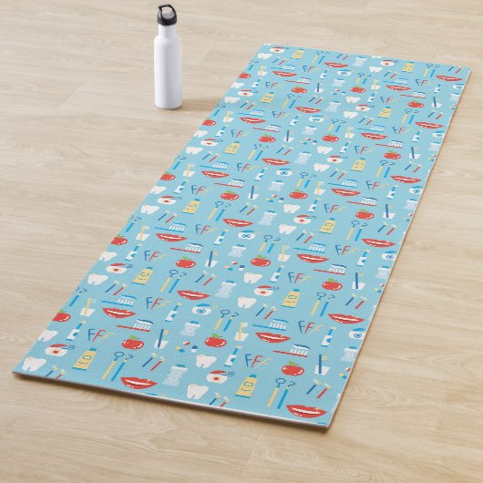 Zahnmedizinisches blaues Muster Yogamatte (Beispiel)