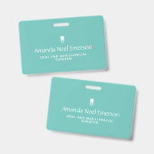 Zahnmedizinisches Büro Ausweis (Vorder- & Rückseite)