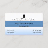 zahnmedizinisches Büro Visitenkarte (Vorderseite)