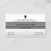 zahnmedizinisches Büro Visitenkarte (Vorderseite)