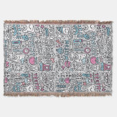 Zahnmedizinisches Cartoon-Muster Decke (Vorderseite)