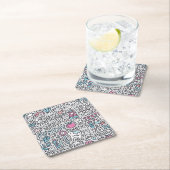 Zahnmedizinisches Cartoon-Muster Rechteckiger Pappuntersetzer (Vor Ort)