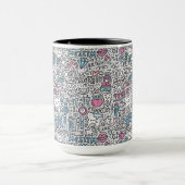 Zahnmedizinisches Cartoon-Muster Tasse (Zentrum)