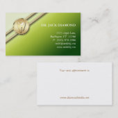 Zahnmedizinisches Geschäfts-Karten-Zahn-Logo-Gold Terminkarte (Vorne/Hinten)