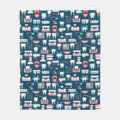 Zahnmedizinisches Klinik-Büro-Muster Fleecedecke (Vorderseite)