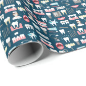 Zahnmedizinisches Klinik-Büro-Muster Geschenkpapier (Rolleneckpunkt)