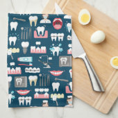 Zahnmedizinisches Klinik-Büro-Muster Geschirrtuch (Viertel Falte)