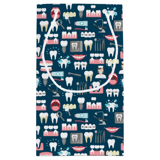 Zahnmedizinisches Klinik-Büro-Muster Kleine Geschenktüte (Rückseite)