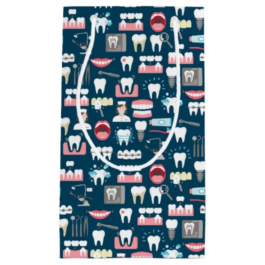 Zahnmedizinisches Klinik-Büro-Muster Kleine Geschenktüte (Vorderseite)