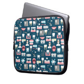 Zahnmedizinisches Klinik-Büro-Muster Laptopschutzhülle (Vorderseite Links)