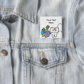 Zahnmedizinisches Material für Zahnarzt-Tag am 6. Button (Beispiel)