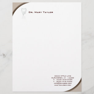 Zahnmedizinisches molares Briefpapier-beige Briefkopf