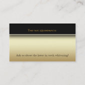 Zahnmedizinisches molares Gold der Terminkarte (Rückseite)