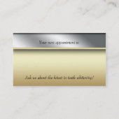 Zahnmedizinisches molares Goldmetallisches Silber Terminkarte (Rückseite)