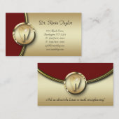 Zahnmedizinisches molares Goldmetallrot der Visitenkarte (Vorne/Hinten)