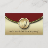 Zahnmedizinisches molares Goldmetallrot der Visitenkarte (Rückseite)