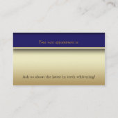 Zahnmedizinisches molares terminkarte (Rückseite)