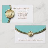 Zahnmedizinisches molares Visitenkarte-Goldweißes Visitenkarte (Vorne/Hinten)