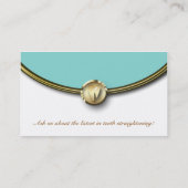 Zahnmedizinisches molares Visitenkarte-Goldweißes Visitenkarte (Rückseite)