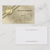 Zahnmedizinisches Visitenkarte-Zahn-Logo-Gold Terminkarte (Vorne/Hinten)