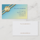 Zahnmedizinisches Visitenkarte-Zahn-Logo-Gold Terminkarte (Vorne/Hinten)