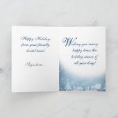 Zahnmedizinisches Weihnachtsgruß-Karten-Eis-Blau Feiertagskarte (Innenseite)