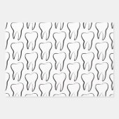 Zahnmedizinisches Zahnarztmuster Geschenkpapier Set (Vorderseite 2)