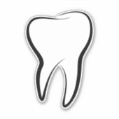 Zahnmedizinisches Zahnrad Aufkleber (Vorderseite)