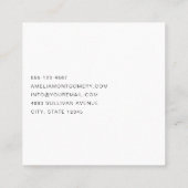 Zahnmedizinisches Zahnrad Quadratische Visitenkarte (Rückseite)