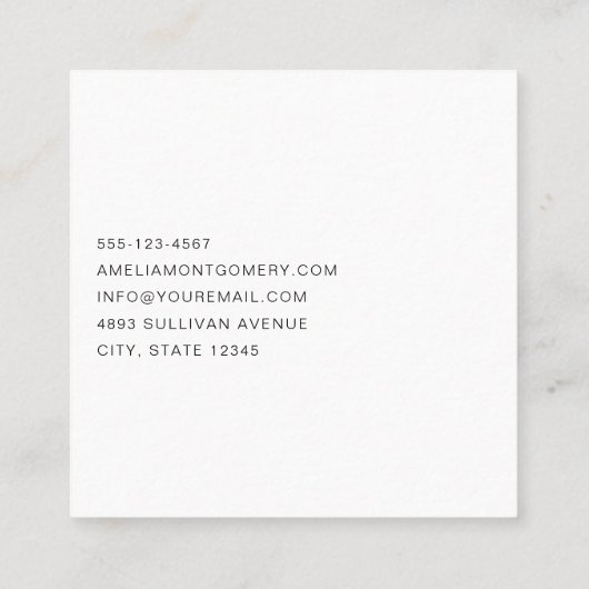 Zahnmedizinisches Zahnrad Quadratische Visitenkarte (Rückseite)