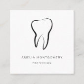 Zahnmedizinisches Zahnrad Quadratische Visitenkarte (Vorderseite)