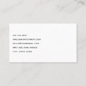 Zahnmedizinisches Zahnrad Visitenkarte (Rückseite)