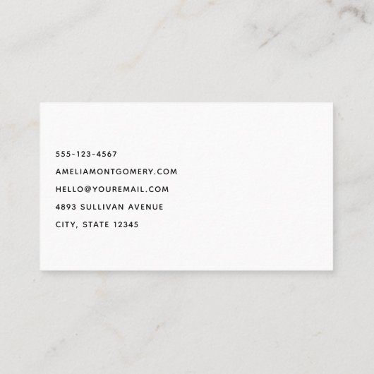 Zahnmedizinisches Zahnrad Visitenkarte (Rückseite)