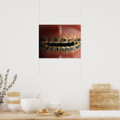 Zahnmodell und Zähne Poster (Küche)