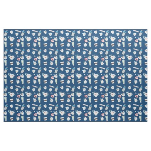 Zahnmuster - Dunkelblau Stoff (Fat Quarter (45,7 x 55,9 cm))