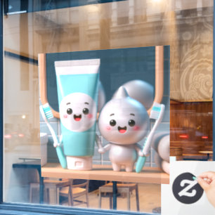 Zahnpasta Pals Fensteraufkleber