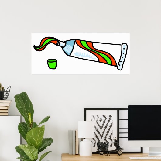 Zahnpasta Poster (Heimbüro)