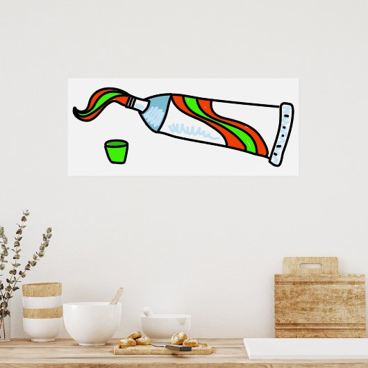 Zahnpasta Poster (Küche)
