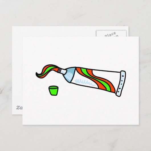 Zahnpasta Postkarte (Vorne/Hinten)