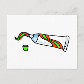 Zahnpasta Postkarte